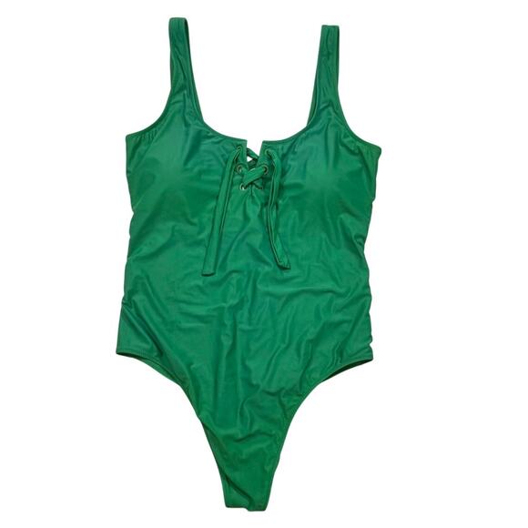 Aerie Green One Piece Swimsuit - Picture 2 of 9